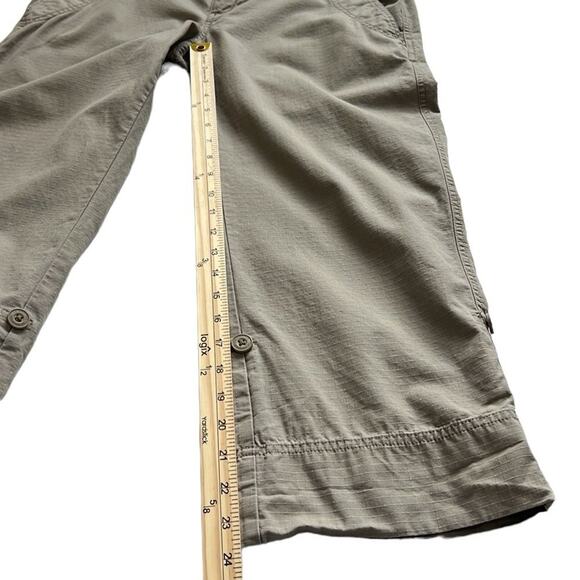 The North Face Hiking Pants Women 10 Tan Convertible Crop Ankle Outdoors Ripstop - Picture 5 of 13